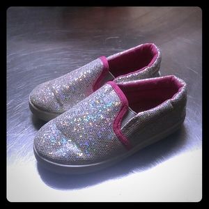 Toddler Girls Sparkle Glitter loafer size 5